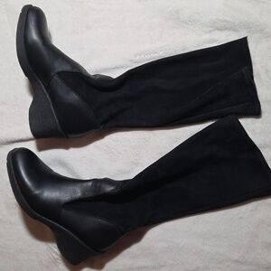 SAHALIE Ready Set Stretch packable black boot, 8